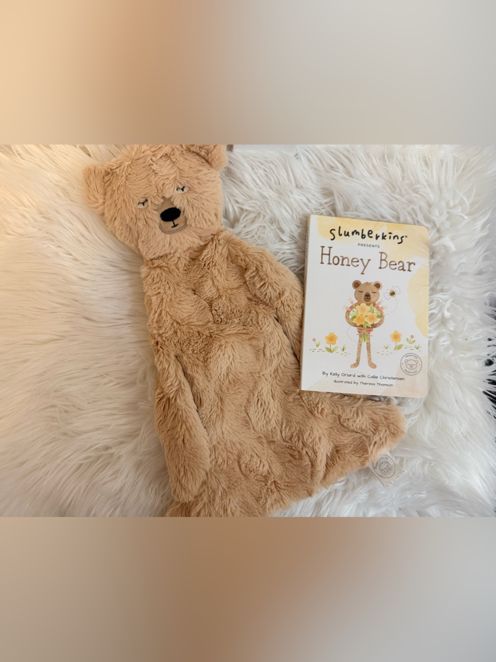 💫2/$25 • Slumberkins Honey Bear Snuggler and Book Set